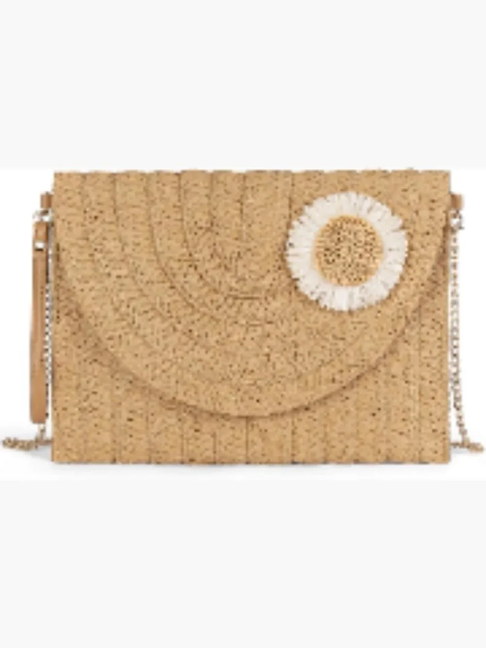 Straw Clutch Purse for Women Summer Crossbody Beach Bag Lightweight Woven